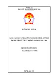 Đề án tốt nghiệp Quản lý công: Nâng cao chất lượng công tác hành chính – an ninh tại Học viện Kỹ thuật mật mã giai đoạn 2024-2030