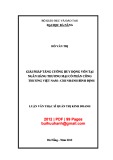 Luận văn Thạc sĩ Quản trị kinh doanh: Giải pháp tăng cường huy động vốn tại Ngân hàng thương mại cổ phần Công thương Việt Nam - Chi nhánh Bình Định