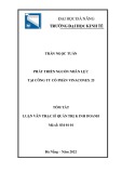 Tóm tắt luận văn Thạc sĩ Quản trị kinh doanh: Phát triển nguồn nhân lực tại Công ty cổ phần Vinaconex 25