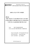 Khóa luận tốt nghiệp: Thực trạng và giải pháp nâng cao chất lượng dịch vụ bộ phận bàn của nhà hàng Vườn Xưa tại resort Phương Nam