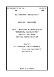 Tóm tắt Luận văn Thạc sĩ Quản lý kinh tế: Quản lý hoạt động huy động tiền gửi tiết kiệm tại Ngân hàng TMCP Đầu Tư và Phát Triển Việt Nam - Chi nhánh Ban Mê