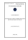 Tóm tắt Luận án Tiến sĩ Vật lý: Chuyển pha Mott và định xứ Anderson trong một số hệ tương quan mạnh và mất trật tự