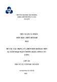Tiểu luận môn Biến đổi khí hậu: Tác động của biến đổi khí hậu đến sự xâm nhập mặn ở đồng bằng sông Cửu Long