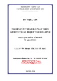 Luận văn Thạc sĩ Kinh tế học: Nghiên cứu thống kê phát triển kinh tế trang trại ở tỉnh Hòa Bình