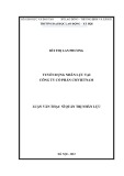 Luận văn Thạc sĩ Quản trị nhân lực: Tuyển dụng nhân lực tại Công Ty Cổ Phần CMVIETNAM