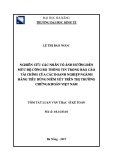 Tóm tắt luận văn Thạc sĩ Kế toán: Nghiên cứu các nhân tố ảnh hưởng đến mức độ công bố thông tin trong báo cáo tài chính của các doanh nghiệp ngành hàng tiêu dùng niêm yết trên thị trường chứng khoán Việt Nam