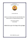 Tóm tắt Luận văn Thạc sĩ Luật học: Pháp luật về bảo vệ quyền lợi người tiêu dùng trong lĩnh vực kinh doanh dược phẩm
