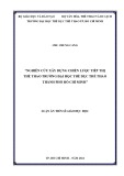 Luận án Tiến sĩ Giáo dục học: Nghiên cứu xây dựng chiến lược tiếp thị thể thao Trường ĐH Thể dục Thể thao Thành Phố Hồ Chí Minh